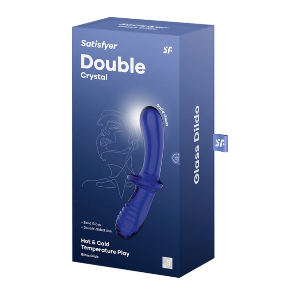 Фаллоимитатор двойной из стекла Satisfyer Double Crystal, синий SO8787 фото