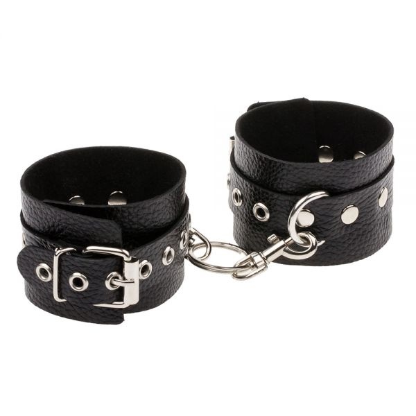 Наручники Leather Double Fix Hand Cuffs, Black KVL-281403 фото