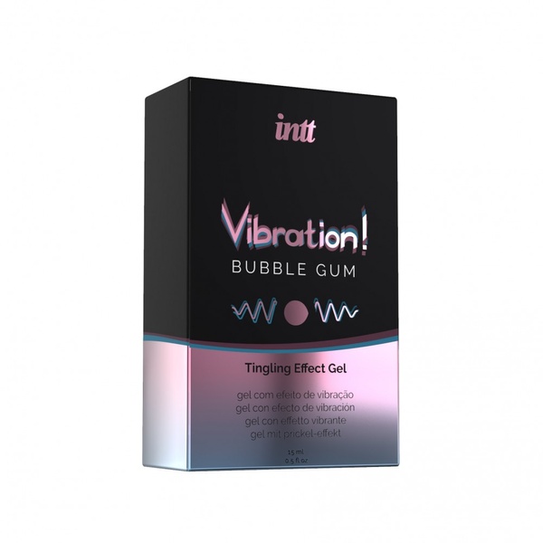 Жидкий вибратор Intt Vibration Bubble Gum (15 мл), густой гель, очень вкусный, действует до 30 минут IN15486 фото