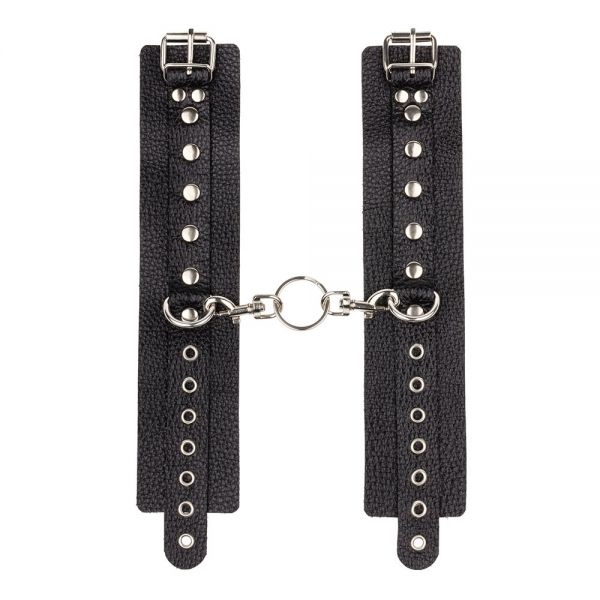 Наручники Leather Double Fix Hand Cuffs, Black KVL-281403 фото