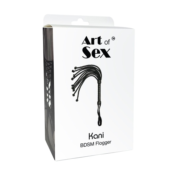 Ажурная плеть Кошка из экокожи Art of Sex - Kani, цвет черный SO9666 фото