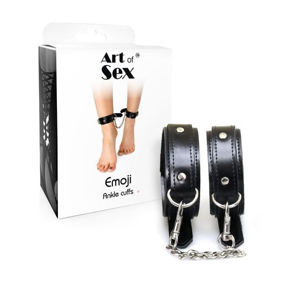 Поножи из экокожи Art of Sex - Emoji Ankle cuffs SX0514 фото