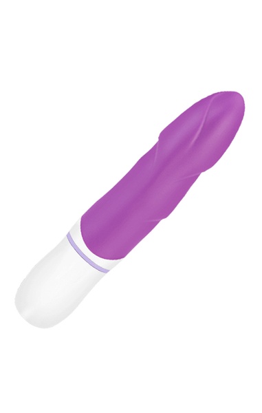 Вібратор з оригінальним дизайном та ребристою поверхнею AMOR BIG VIBRATOR ANGELUS Violet (Додаток НЕ Функціонує!) AMOR-AM071-2 Violet фото