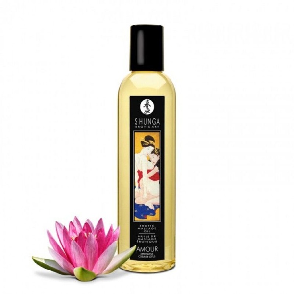 Масажна олія Shunga Amour - Sweet Lotus (250 мл) натуральна зволожуюча SO2878 фото