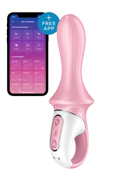 Надувной анальный смарт вибратор SATISFYER AIR PUMP BOOTY 5 CONNECT APP RED T360436 фото