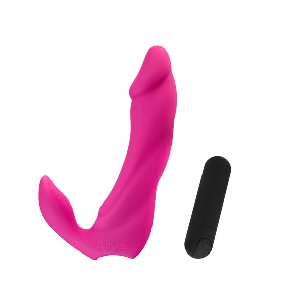 Вибратор вагинально-клиторальный Alive Bifun Pro, Pink (мятая упаковка!!!) SO8534-R фото