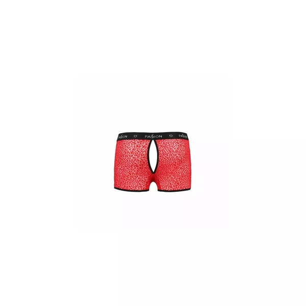 Мужские прозрачные боксеры Passion 046 SHORT PARKER L/XL Red, сетка, под леопард SO7609 фото