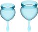 Набор менструальных чаш Satisfyer Feel Good (light blue), 15мл и 20мл, мешочек для хранения T360906 фото 1