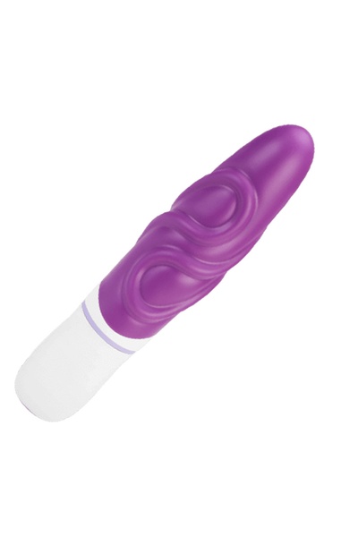 Роскошный вибратор с выпуклыми ребрышками для стимуляции AMOR BIG VIBRATOR BRUCE Violet (Приложение НЕ Функционирует!) AMOR-AM075-2 Violet фото