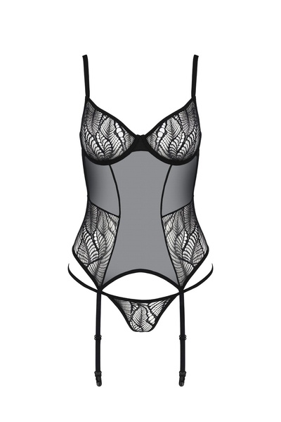 Корсет Passion LEAFA CORSET black S/M - ECO Passion SX0504 фото