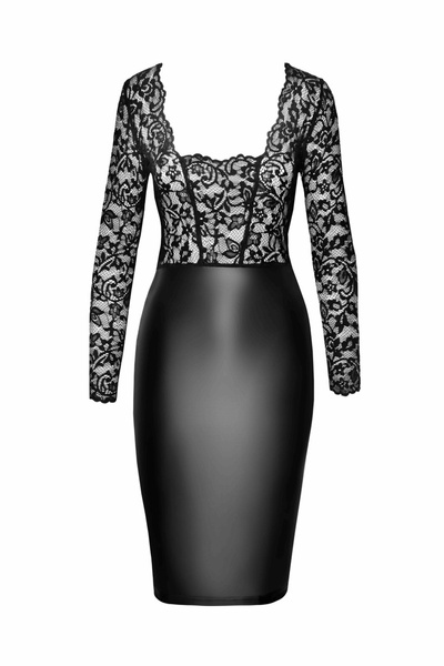 Платье F295 Noir Handmade Euphoria с кружевным верхом, виниловое, черное, размер S 12172/F295 фото