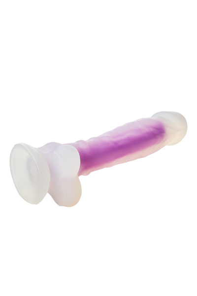 Светящийся фаллоимитатор Dream Toys RADIANT SOFT SILICONE GLOW IN THE DARK DILDO MEDIUM PURPLE DT22047 фото