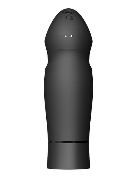 Компактная смарт секс-машина Zalo – Sesh Obsidian Black, 2 насадки, пульт ДУ, кристалл Swarovski SO9556 фото