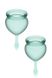 Набор менструальных чаш Satisfyer Feel Good (dark green), 15мл и 20мл, мешочек для хранения T360103 фото 1