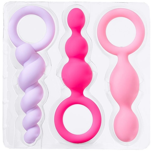 Набор анальных цепочек Satisfyer Booty Call (set of 3) (Colored) T360913 фото