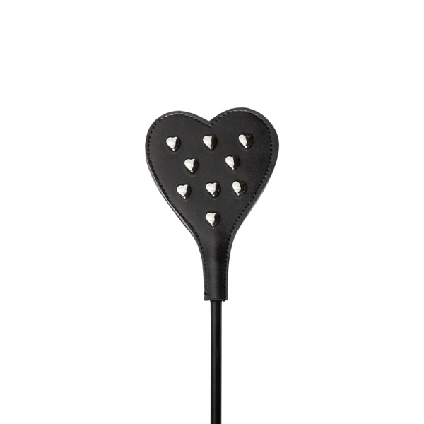 Стек с металлическими винтами Art of Sex - BDSM Heart, экокожа, цвет черный SO9982 фото