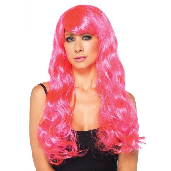 Длинный волнистый парик Neon Pink Starbrigh Leg Avenue 60 см LA1979 фото