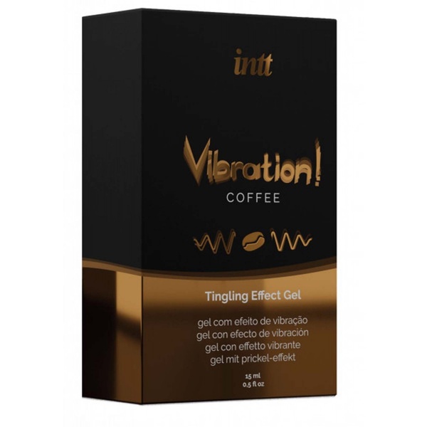 Жидкий вибратор Intt Vibration Coffee (15 мл), густой гель, очень вкусный, действует до 30 минут IN15547 фото