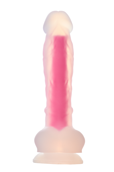 Светящийся фаллоимитатор Dream Toys RADIANT SOFT SILICONE GLOW IN THE DARK DILDO LARGE PINK DT22048 фото