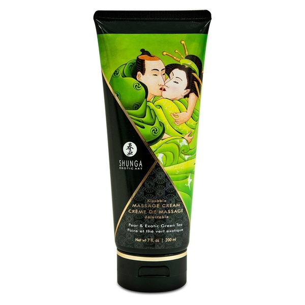 Съедобный массажный крем Shunga Kissable Massage Cream - Pear & Exotic Green Tea (200 мл) SO2508 фото