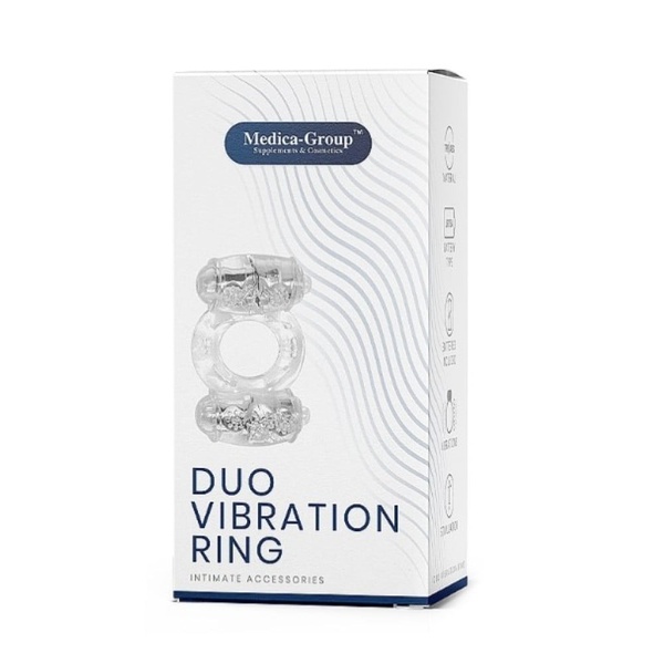 Двойное виброкольцо Medica Group Duo Vibration Ring, прозрачный MG51154 фото