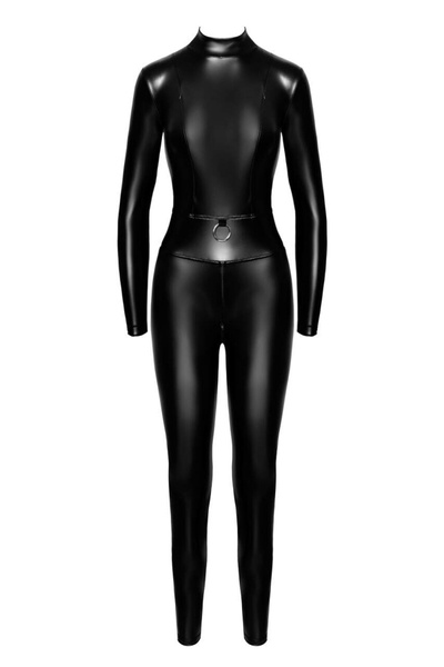 Комбинезон Noir Handmade F319 Caged wetlook catsuit with zippers and ring - M SX0346 фото