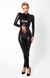 Комбинезон Noir Handmade F319 Caged wetlook catsuit with zippers and ring - M SX0346 фото 2