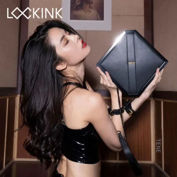 Бондажный набор в сумке 4 предмета Черный Lockink 291210 /Z-SJ-010-B-ZH фото