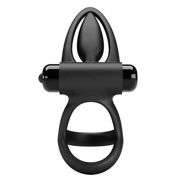 Ерекційне вібро кільце Pretty Love - Vibration Cock Ring, 10 vibration functions Black BI-210306-1 фото