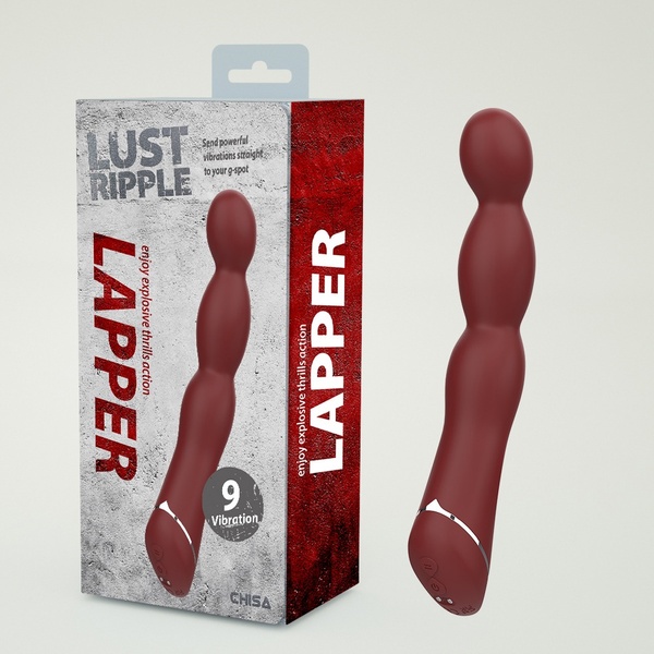 Вибратор классический гибкий Chisa Lust Ripple Lapper, бордовый 57555/CN-841057555 фото