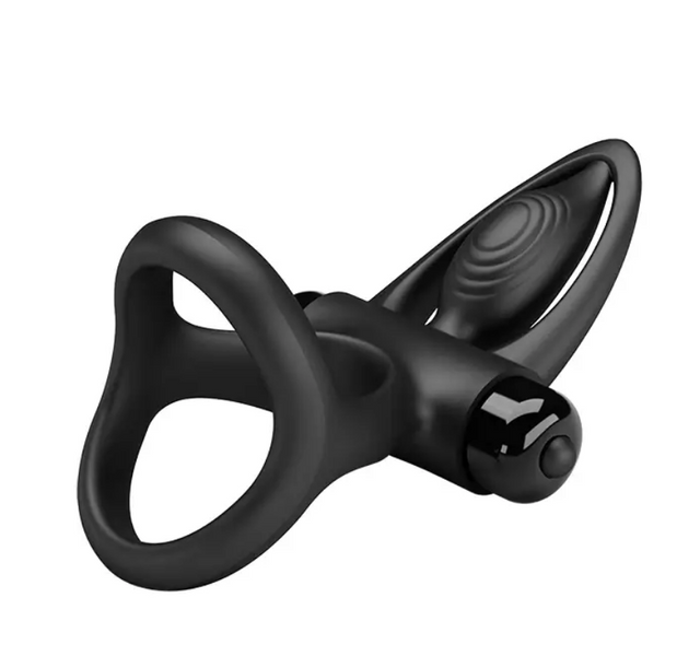 Ерекційне вібро кільце Pretty Love - Vibration Cock Ring, 10 vibration functions Black BI-210306-1 фото