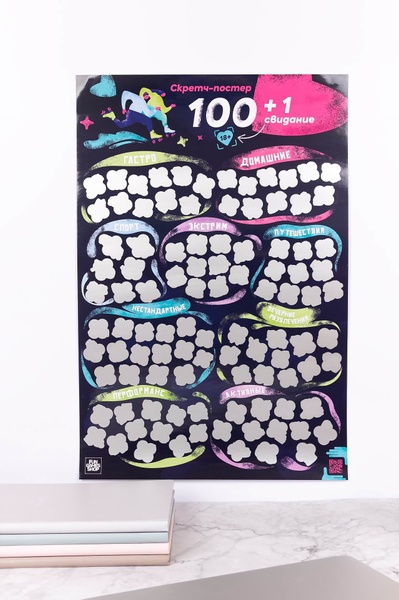 Настольная игра для пар Скретч постер "100+1 свидание" Fun Games (RU) FG49235 фото