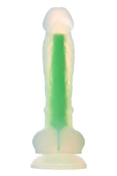 Светящийся фаллоимитатор Dream Toys RADIANT SOFT SILICONE GLOW IN THE DARK DILDO SMALL GREEN DT22046 фото