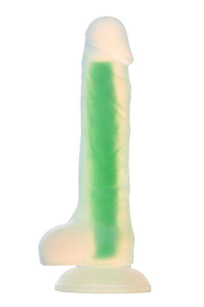 Светящийся фаллоимитатор Dream Toys RADIANT SOFT SILICONE GLOW IN THE DARK DILDO SMALL GREEN DT22046 фото