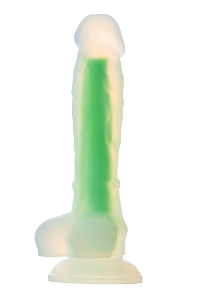 Светящийся фаллоимитатор Dream Toys RADIANT SOFT SILICONE GLOW IN THE DARK DILDO SMALL GREEN DT22046 фото