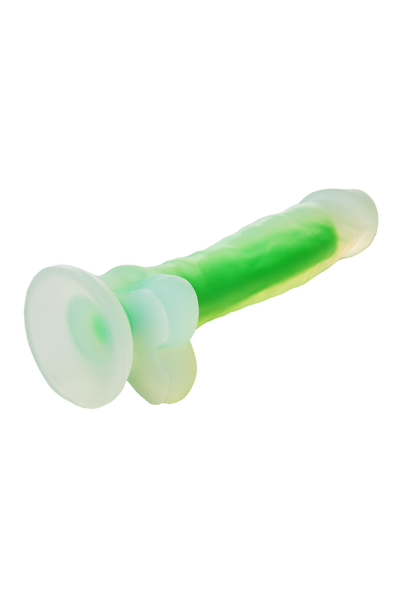 Светящийся фаллоимитатор Dream Toys RADIANT SOFT SILICONE GLOW IN THE DARK DILDO SMALL GREEN DT22046 фото