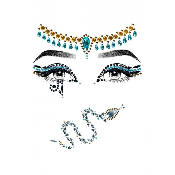 Наклейка с драгоценностями Leg Avenue Клеопатры Cleopatra face jewels sticker EYE034 фото