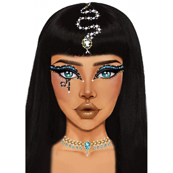 Наклейка с драгоценностями Leg Avenue Клеопатры Cleopatra face jewels sticker EYE034 фото