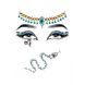 Наклейка с драгоценностями Leg Avenue Клеопатры Cleopatra face jewels sticker EYE034 фото 2