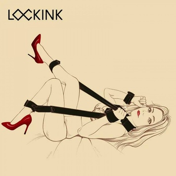 Бандажный набор фиксаторов для тела со съемными наручниками Lockink черный 292460 /Z-SJ-020-ZH фото