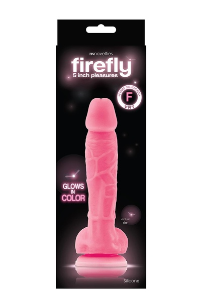 Фаллоимитатор розовый светящийся FIREFLY 5" GLOWING DILDO PINK T280983 фото