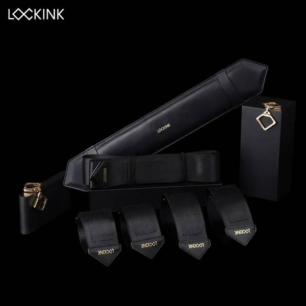 Бандажный набор фиксаторов для тела со съемными наручниками Lockink черный 292460 /Z-SJ-020-ZH фото