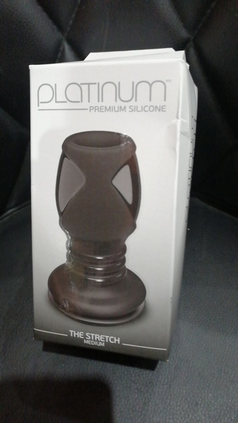Анальний тунель Doc Johnson Platinum Premium Silicone - The Stretch Medium - Black (м'ята упаковка) SO4923-R фото