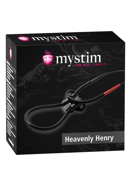 Лассо на пенис Mystim с электростимуляцией, черное M46581 фото