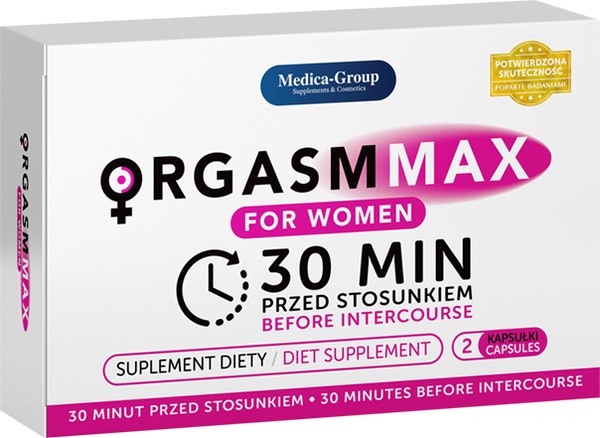 Таблетки ORGASM MAX оргазм и либидо женщин, (цена за упаковку,2 капсулы) 32-00045 фото