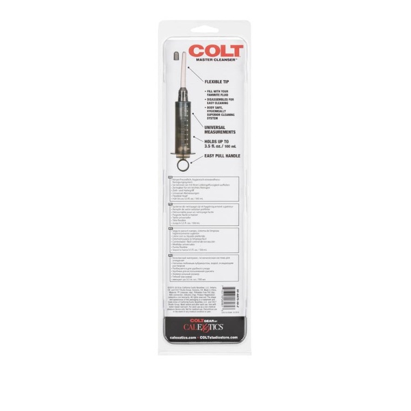 Анальный душ-шприц COLT Master Cleanser черный, 12 х 1.2 см CL13226 фото