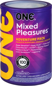 Набор презервативов ONE Mixed Pleasures микс для разных ощущений 100 шт ONE11010B фото