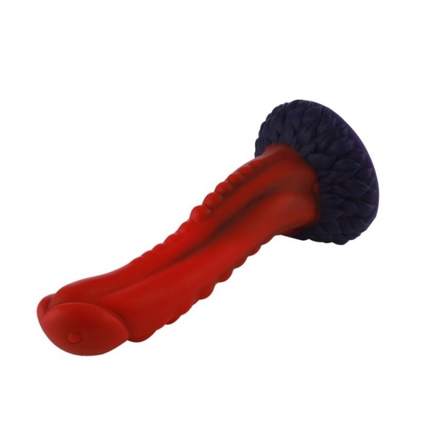 Силиконовый дилдо Hismith 8.35" Curved Silicone Dildo Red Monster Series SO9966 фото