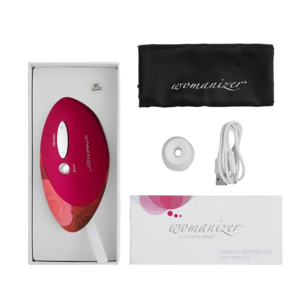 Кліторальний стимулятор Womanizer червоно-рожевий W-500 Red/Rose 18977/WZ022SG7 фото