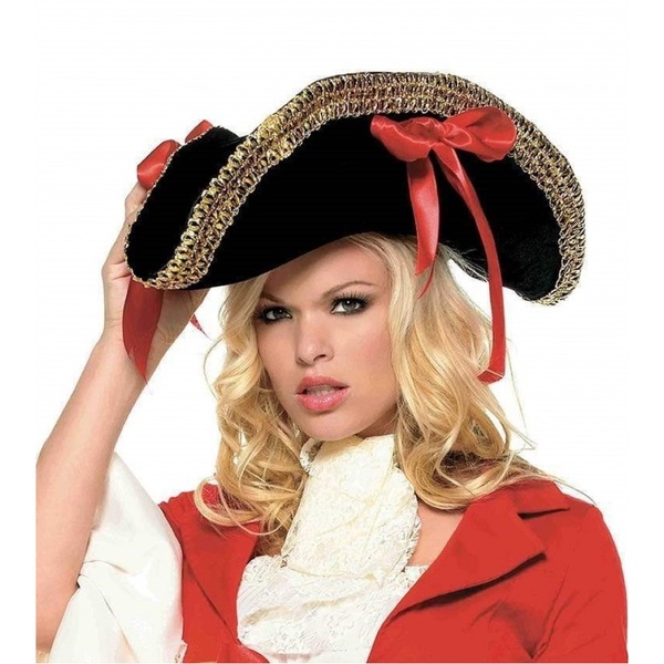 Пиратская шляпа Pirate Hat with Gold Trim от Leg Avenue, черная 2099 фото